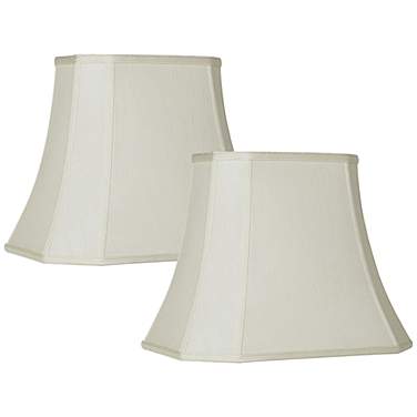 Set of 2 Springcrest Creme Cut Corner Shades 10x16x13 (Spider)