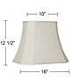 5_Set of 2 Springcrest Creme Cut Corner Shades 10x16x13 (Spider) more views