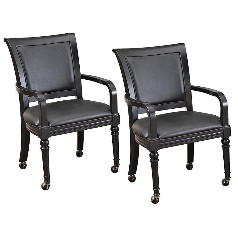 Image 1 Set of 2 St. Croix Black Game Chairs