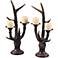 Set of 2 Stag Horn Candle Holder