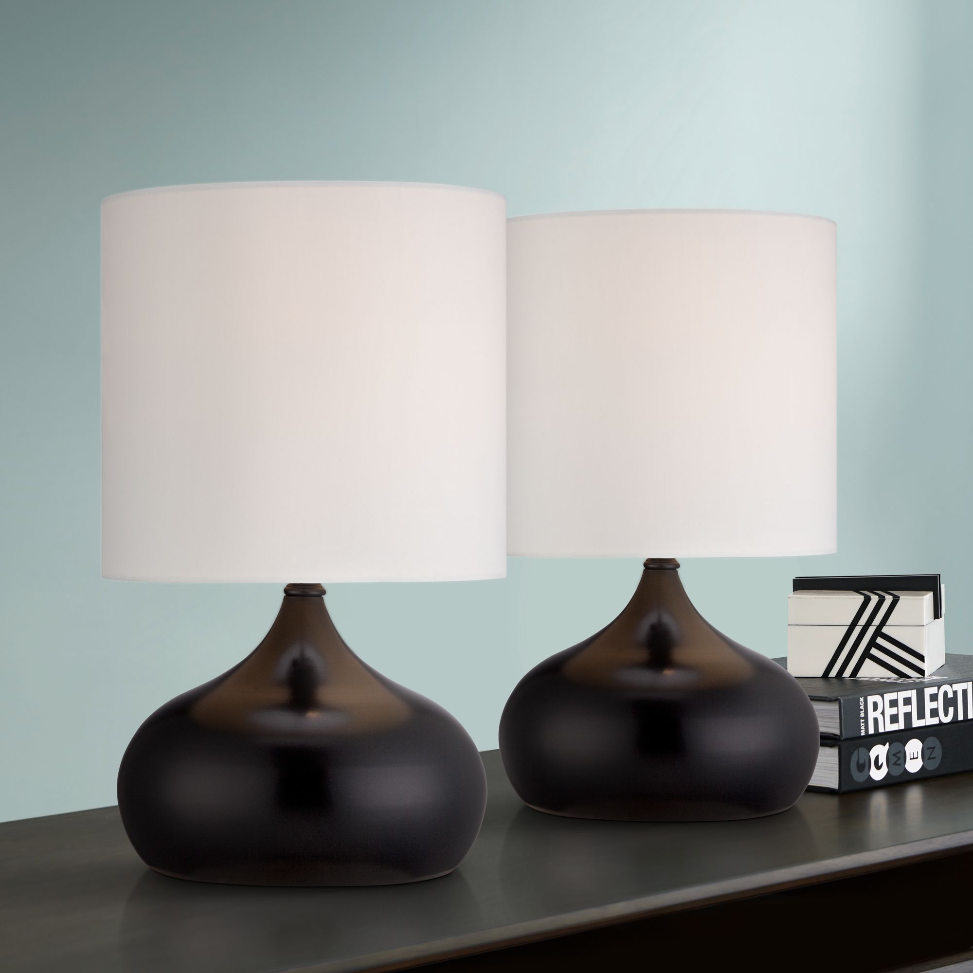 small black accent lamp