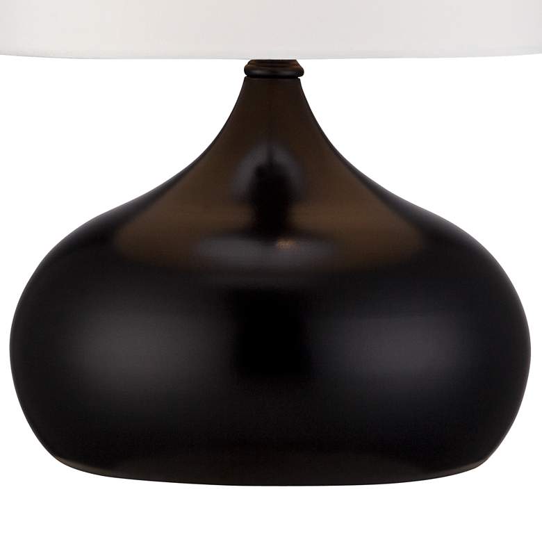 Set of 2 Steel Droplet 14 3/4&quot;H Black Small Accent Lamps more views