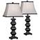 Set of 2 Steppe Black Table Lamps