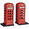 Set of 2 Telephone Booth Bookends