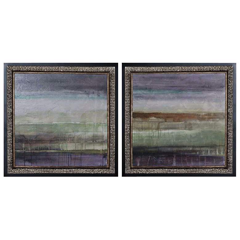 Image 1 Set of 2 Uttermost Purple Rain I and II Square Wall Art