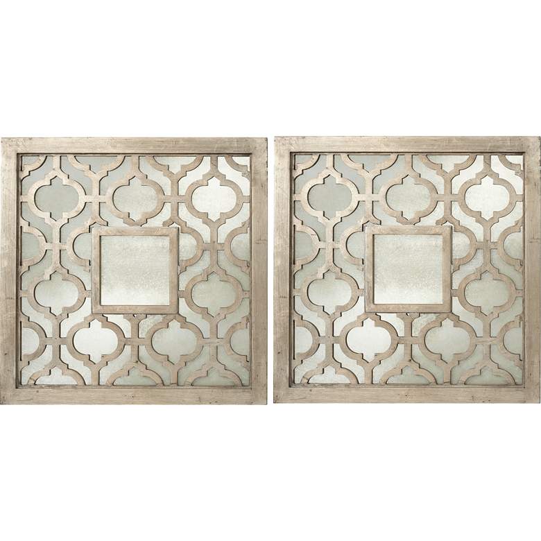 Image 2 Set of 2 Uttermost Silver Sorbolo Decorative Wall Mirrors