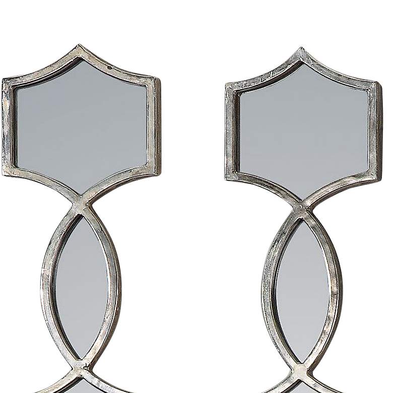 Image 4 Set of 2 Vizela 45 inch High Hand Forged Metal Wall Mirrors more views