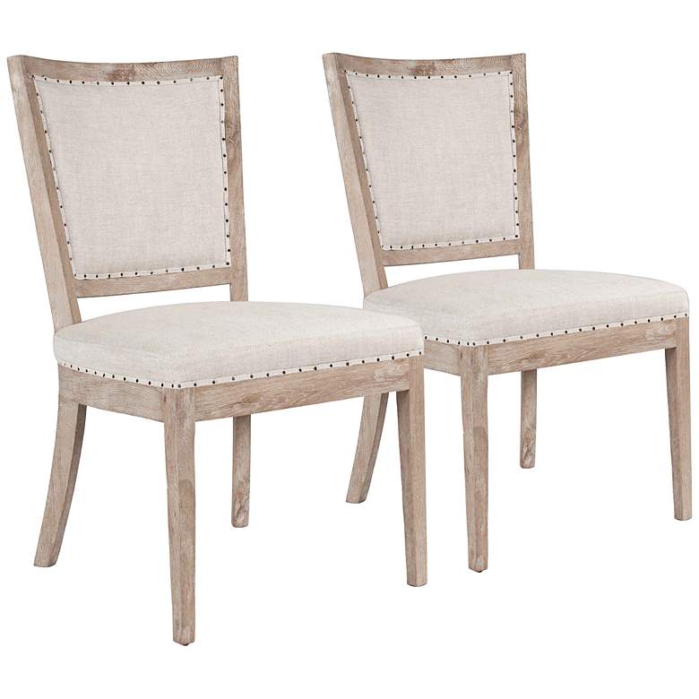 Image 1 Set of 2 Westport Stone Wash Dining Chairs