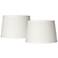 Set of 2 White Linen Drum Lamp Shade 10x12x8 (Spider)