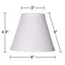 Set of 2 White Linen Empire Shade 3x6x5 (Clip-on)