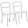 Set of 2 Zuo Fillmore White Chairs
