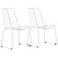 Set of 2 Zuo Modern Wendover White Steel Dining Chair