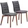 Set of 2 Zuo Orebro Graphite Accent Chairs