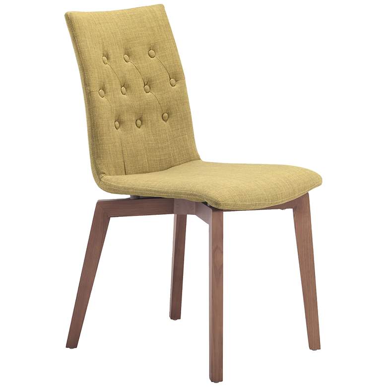 Image 1 Set of 2 Zuo Orebro Pea Green Accent Chairs