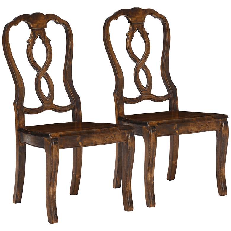 Image 1 Set of 2 Zuo Tenderloin Distressed Natural Chairs