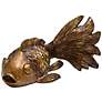 Set of 3 Antique Gold Koi Fish Statues