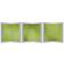 Set of 3 Green Essence 38" Wide Abstract Metal Wall Art