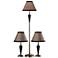 Set of 3 Hunley Bronze Floor and Table Lamps