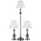 Set of 3 New Hope Brushed Steel Floor and Table Lamps