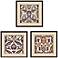 Set of 3 Persian Tiles 22" Square Decorative Wall Art