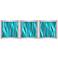 Set of 3 Turquoise Essence 38" Wide Metal Wall Art