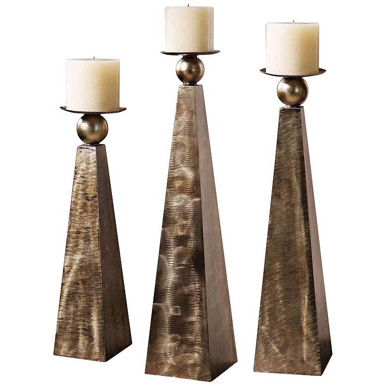 Image 1 Set of 3 Uttermost Cesano Candle Holders