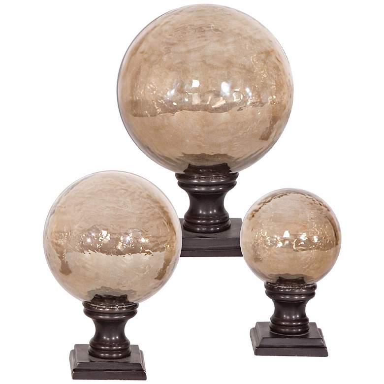 Image 1 Set of 3 Uttermost Lamya Imperial Antiqued Finials