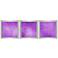 Set of 3 Violet Essence 38" Wide Abstract Metal Wall Art