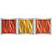 Set of 3 Warm Essence 38" Wide Abstract Metal Wall Art