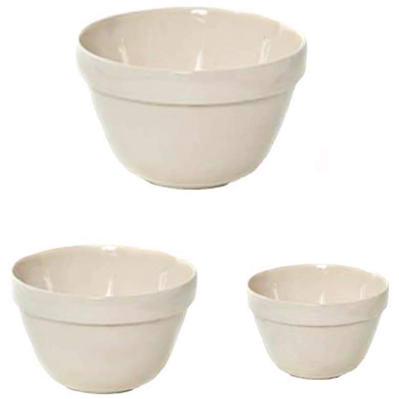 Image 1 Set of 3 White Mason Cash Mixing Bowls