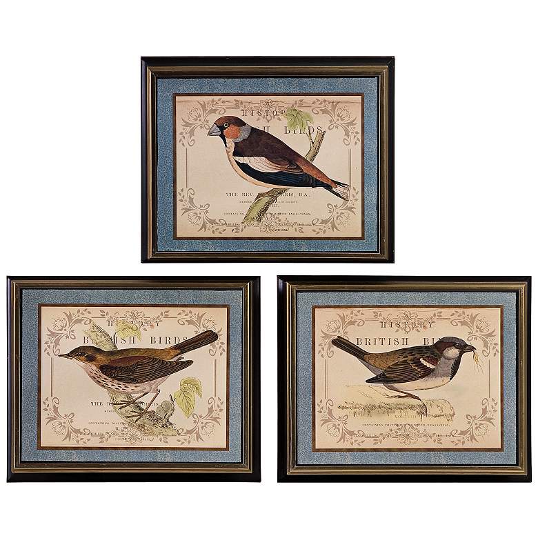 Image 1 Set of 3 Wooden Bird Plaques