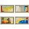 Set of 4 Aerial I 28" Wide Abstract Framed Wall Art 