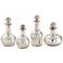 Set of 4 Blythe Large Silver Glass Decanters
