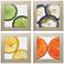 Set of 4 Colorful Citrus 16" Square Kitchen Art Prints