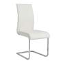 3_Set of 4 Epifania White Leatherette Side Chairs more views