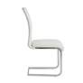 4_Set of 4 Epifania White Leatherette Side Chairs more views