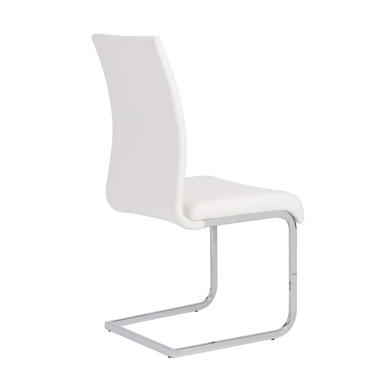 Image 5 Set of 4 Epifania White Leatherette Side Chairs more views