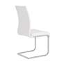 5_Set of 4 Epifania White Leatherette Side Chairs more views