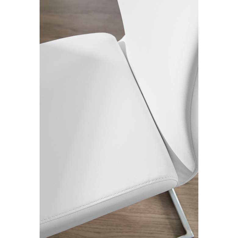 Image 7 Set of 4 Epifania White Leatherette Side Chairs more views