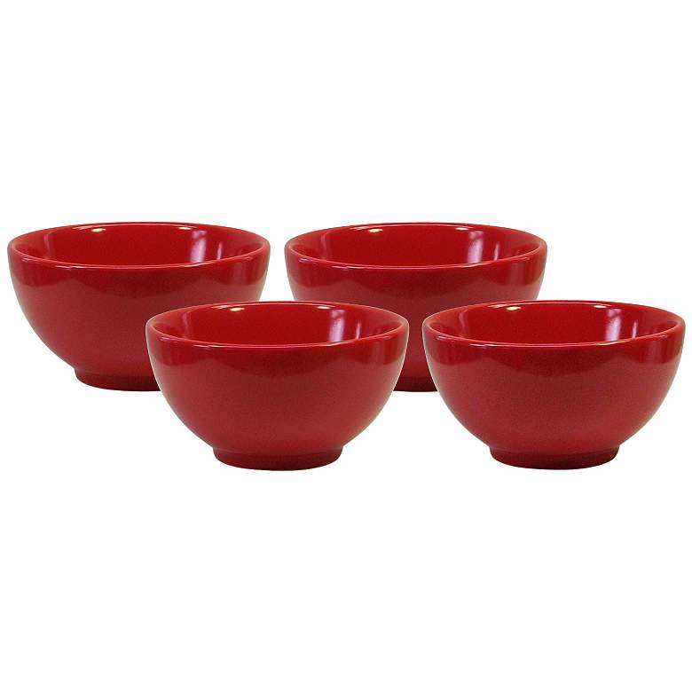 Image 1 Set of 4 Fun Factory Red Dipping Bowls