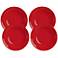 Set of 4 Fun Factory Red Soup Plates