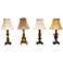 Set of 4 Library Style 12" High Mini-Desk Lamps
