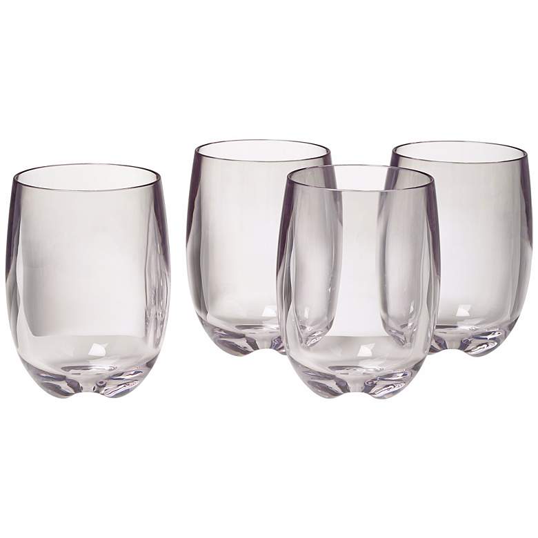 Image 1 Set of 4 Osteria Bordeaux Unbreakable Stemless Wine Glasses