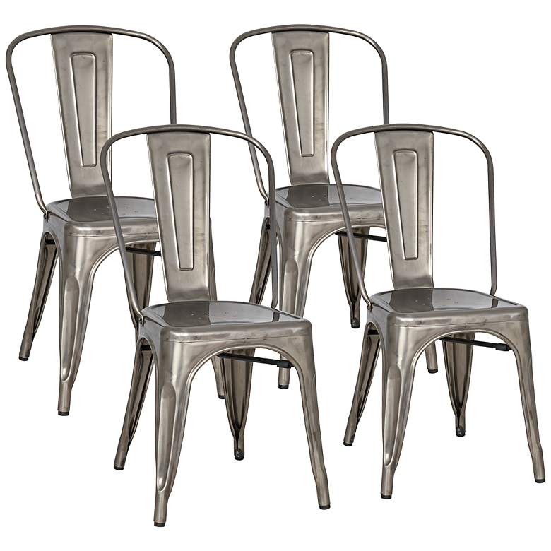 Image 1 Set of 4 Stovall Metal Chairs