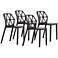 Set of 4 Zuo Juju Black Outdoor Dining Chairs