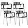 Set of 4 Zuo Modern Scope Black Dining Chair