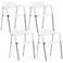 Set of 4 Zuo Modern Scope White Dining Chair