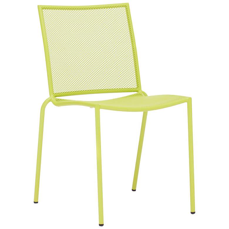 Image 1 Set of 4 Zuo Repulse Outdoor Lime Green Bay Chair