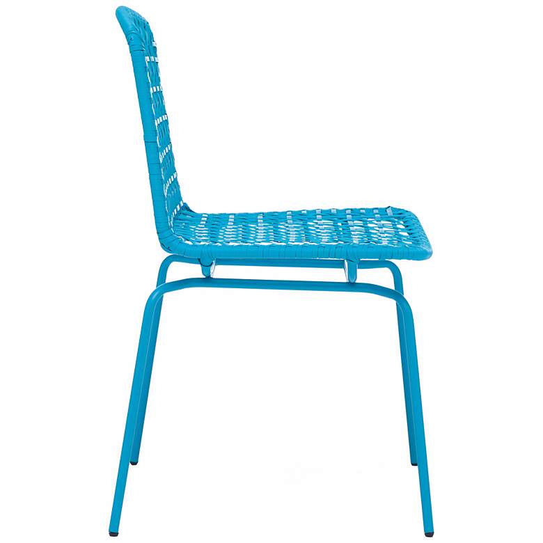 Image 1 Set of 4 Zuo Silvermine Outdoor Aqua Bay Chair