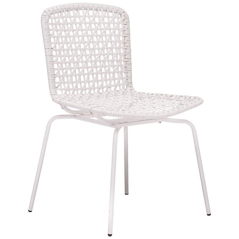 Image 1 Set of 4 Zuo Silvermine Outdoor White Bay Chair